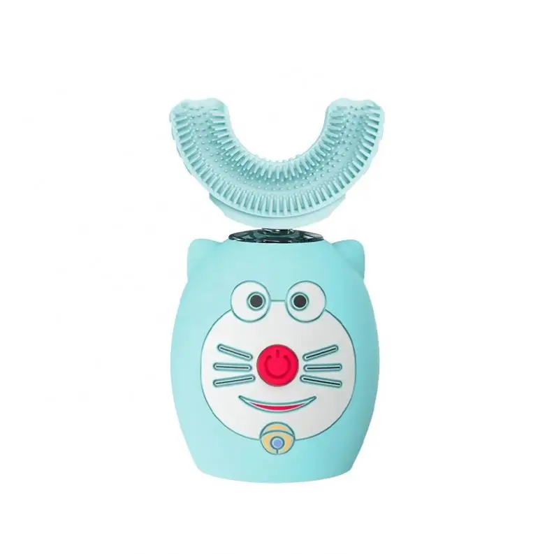 New Arrival  Wireless rechargeable sonic silicone U shaped USB charging nano toothbrush electric for kids