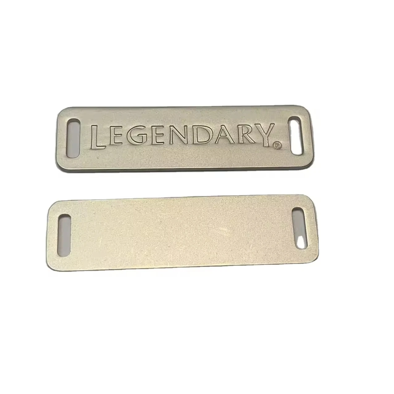 Manufacture customized brand logo engraved plate tag custom metal labels for garment