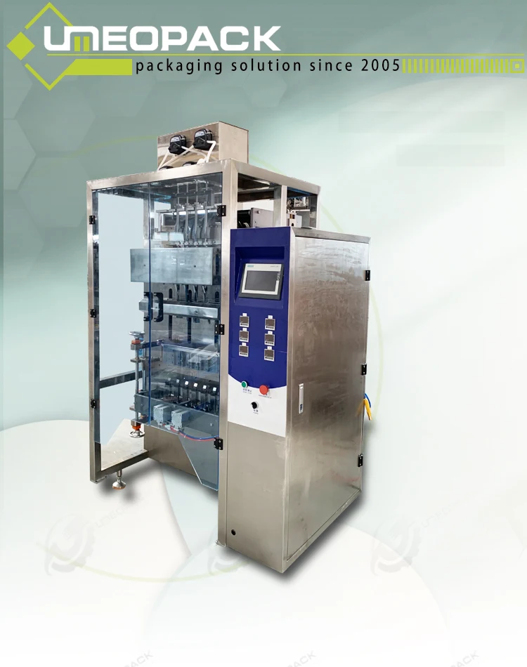 Automatic Multi Lane Stick Sport Gel Sachet Packaging Machine 4 lanes Waterslide Honey Liquid packing machine