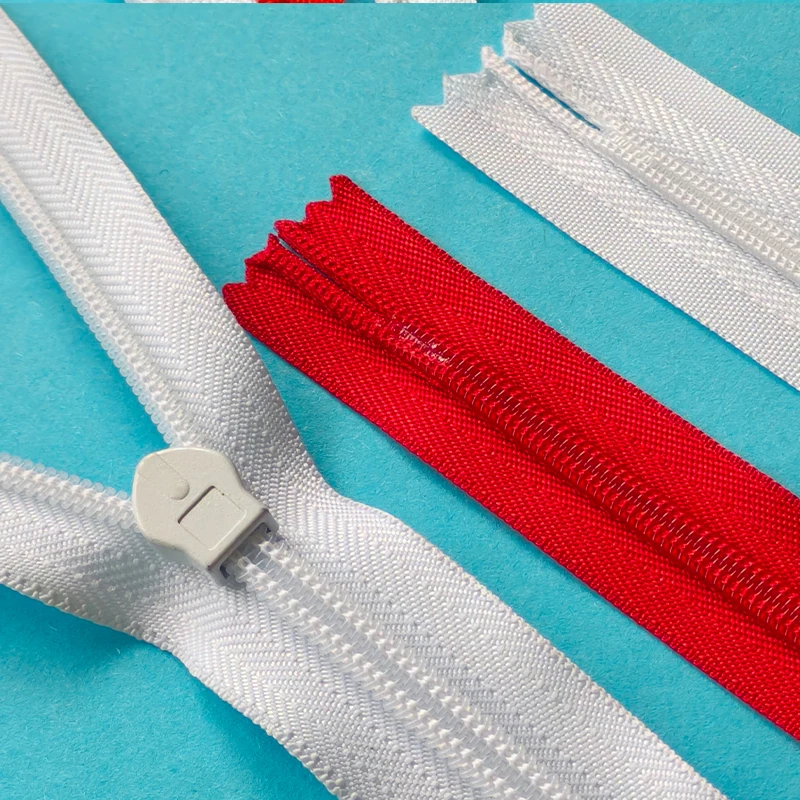 Custom #3 #4 #5 Close End Colorful Nylon Invisible Zipper Roll For Garments Pants Or Dress Skirt Nylon Zip Tape