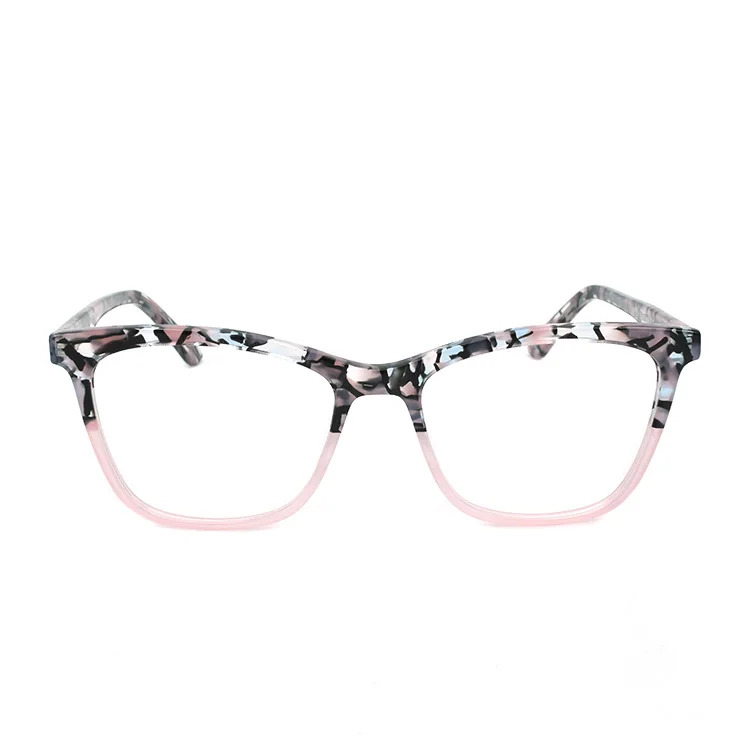 Custom Beautiful Cateye Women Acetate Stylish octagon models eyeglasses frames