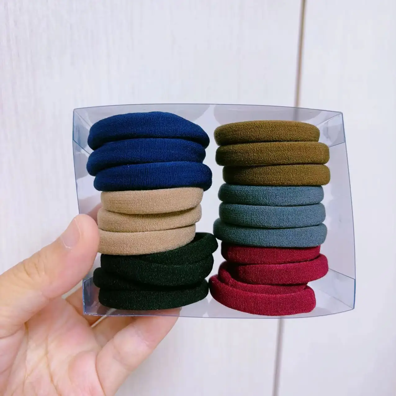 2024 Mylulu 5cm 20pcs/box Women Girls Colorful Nylon Elastic Hair Bands Ponytail Holder Rubber Bands Scrunchie Headband