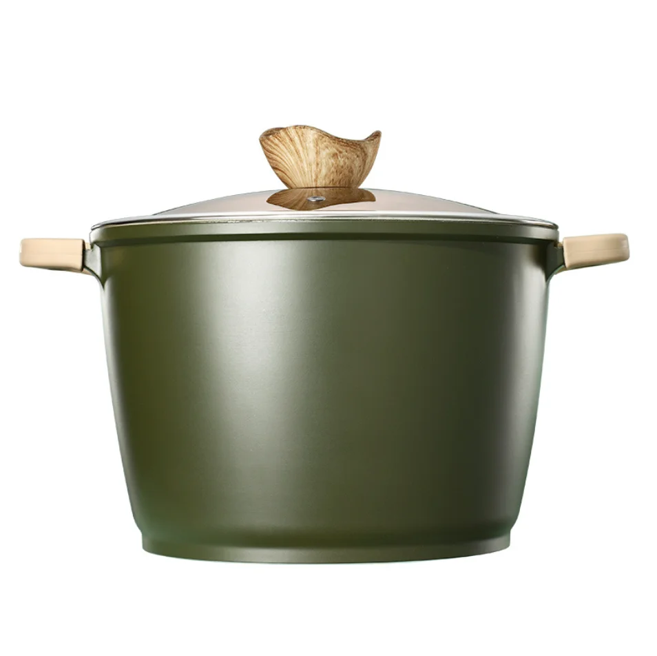Large Capacity With Pot Cover High Temperature Coating Pot Medical Stone Soup Pot Stockpots
