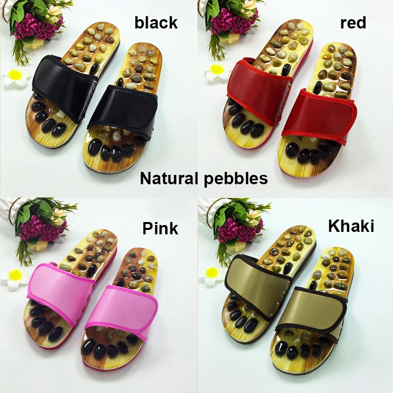 Wholesale Hot Sale Unisex Fashionable Style Improve Sleeping Blood Circulation Stone Therapy House Slippers Foot Massage Shoes