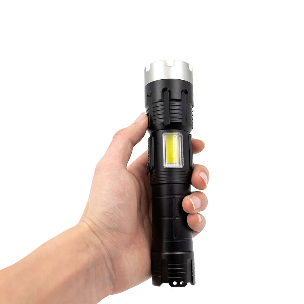 Super Bright Powerful Aluminum Torch with Magnetic Zoom Function, Equipped with XHP70 LED for Enhanced Illumination
