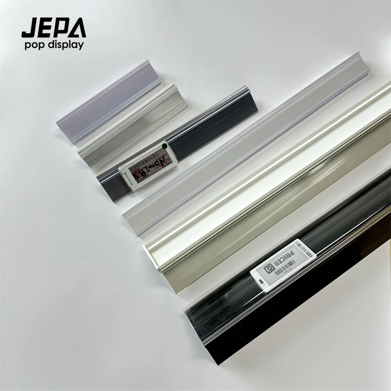 Shopping Mall Store Shop Display Reusable Plastic Shelf Tags Price Label Holder Data Strips for Pantry Retail Supermarket