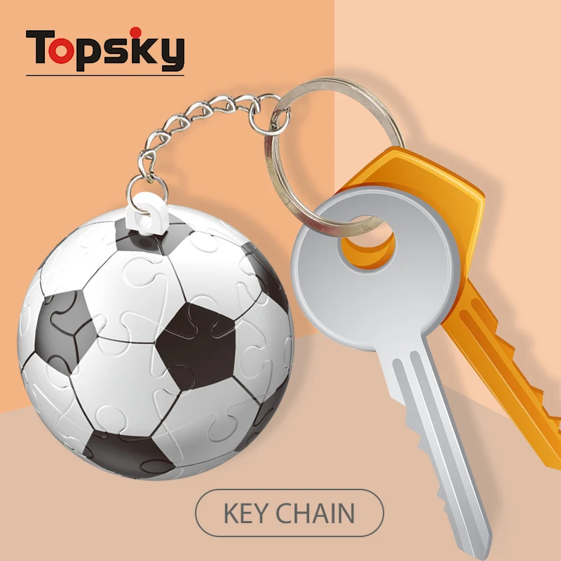Newest Creative 3D Globe Puzzles DIY Educational Toys Unisex Key Chains Pendant Toys Plastic Stereosphere Puzzle for Kids