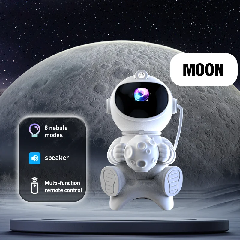remote control USB rechargeable astronaut star starry sky galaxy robot projector light with music and night light lamp