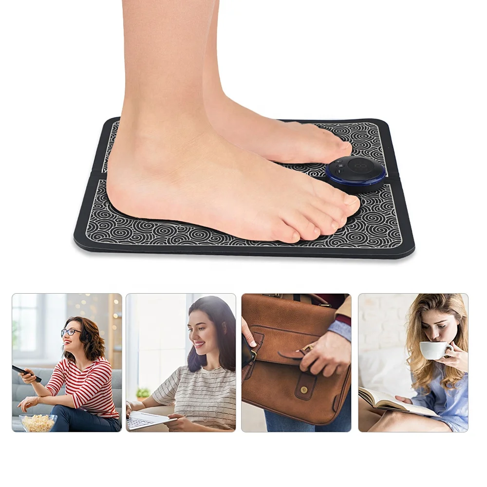 Wholesale Electric Ems Foot Massage Mat 8 Modes Pulse Ems Vibrating Foot Massager