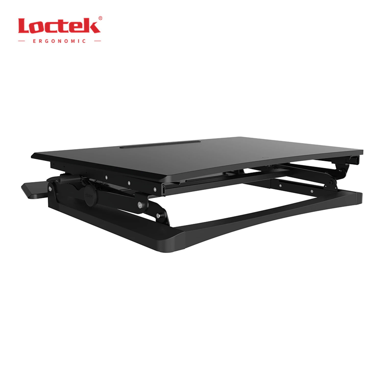 Height Adjustable Desk Gas Spring  X Lift Sit-stand Workstation Desk Converter With Retractable Keyboard Tray Loctek MT101M