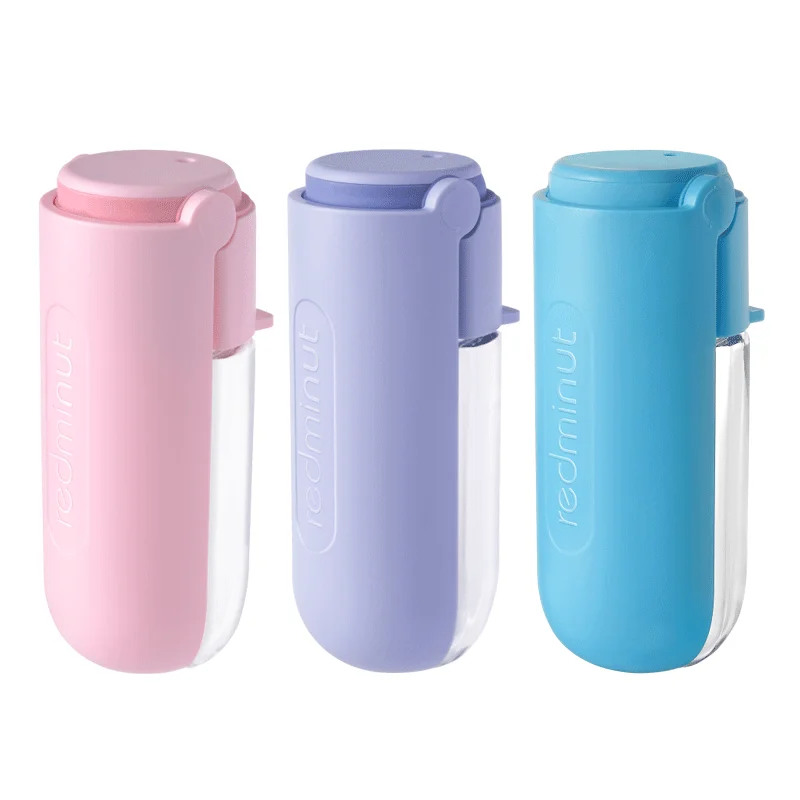 Pet Open Mouth Bottle 3 In1 Custom Collapsable Dog Water Bottle Portable Cat Dog Water Bottle Food Feeder Drinker