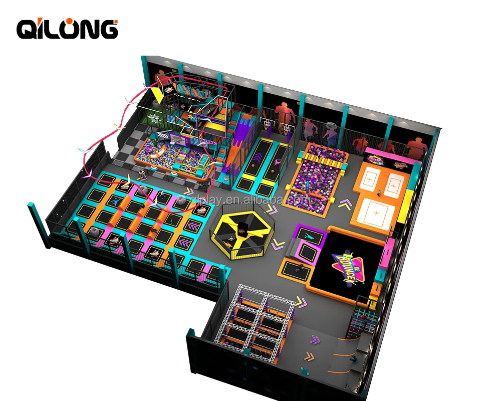 Colorful Foam CCheap Big Gymnastic Rectangleubes Kids Children Trampoline Park Indoor Trampoline Children and Adult