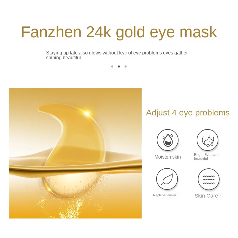 Factory Price Anti Aging Wrinkles 24K Gold Hydrogel Collagen Eye Patch Cold Eye Mask