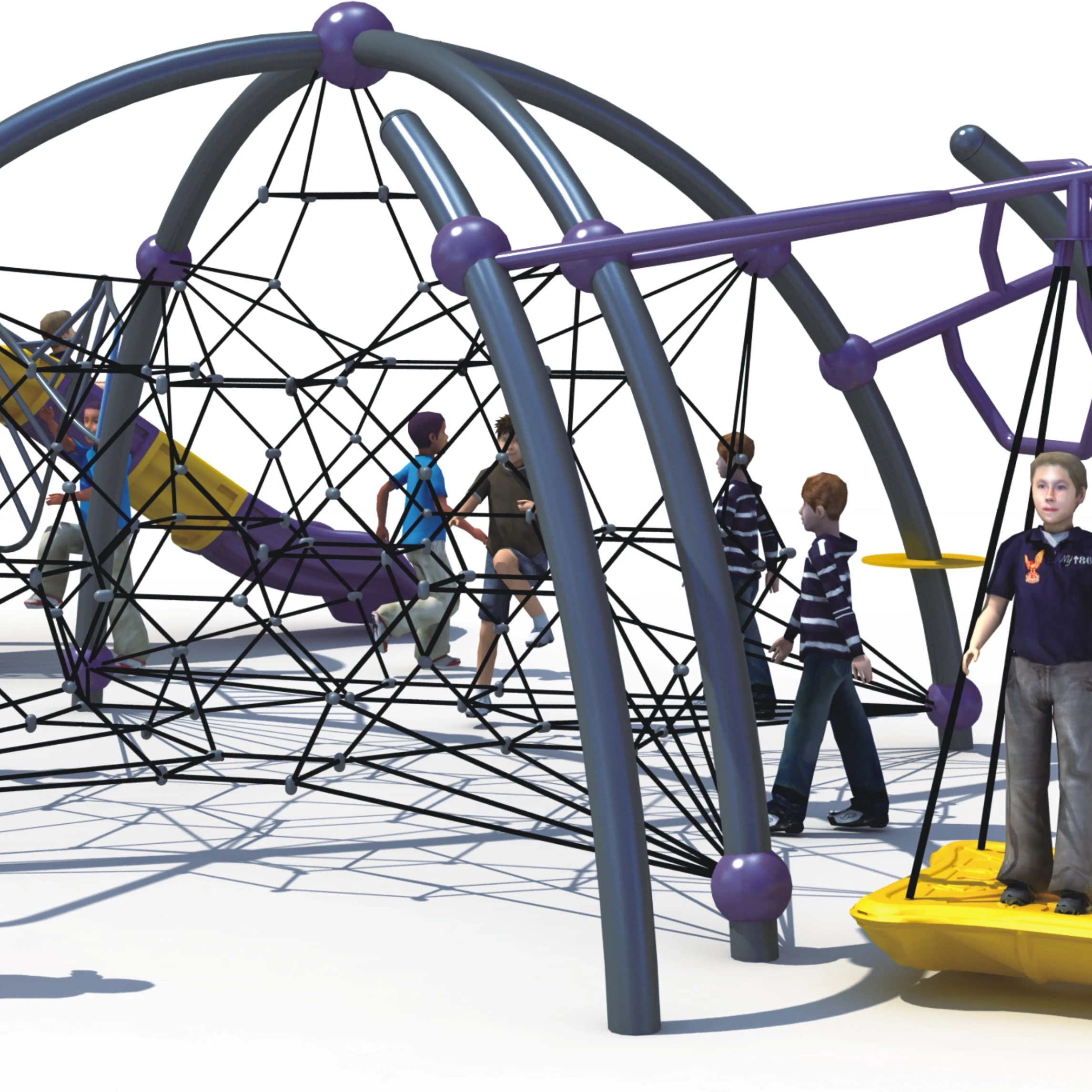 Expand climbing series outdoor playground equipment net dome structure for kids to play in school