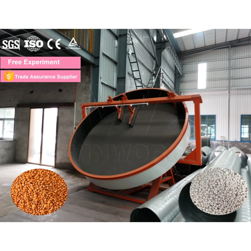 WINWORK Bentonite Disc Granulator Fertilizer Granulator Machine Micro Granule Fertilizer Machine