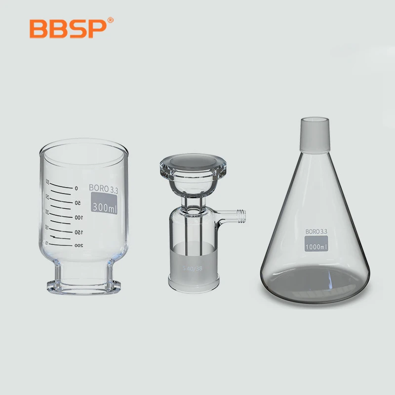 500ml 1L 2L 5L Laboratory Glassware Borosilicate Glass Solvent Filtration Apparatus Vacuum Sand Core Filter Factory Price