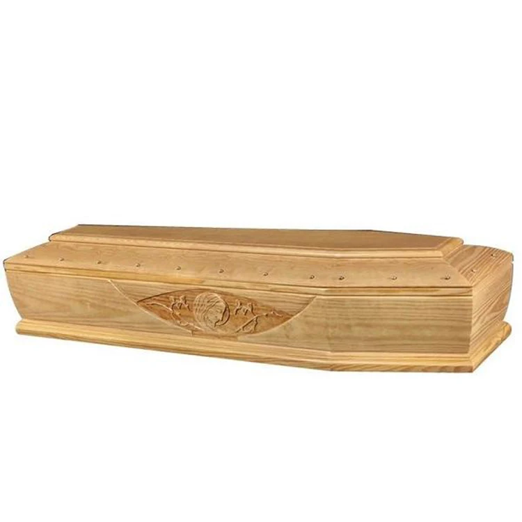 Wholesale Quality European Style Cheap Wood Solid Paulownia Coffin For Funeral