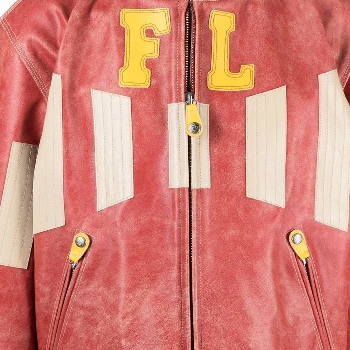 OEM  Streetwear Embroidery Logo Bomber Jacket Rib Collar Zip Up Oversize Waterproof Vintage Leather Cargo Jacket Coats Men