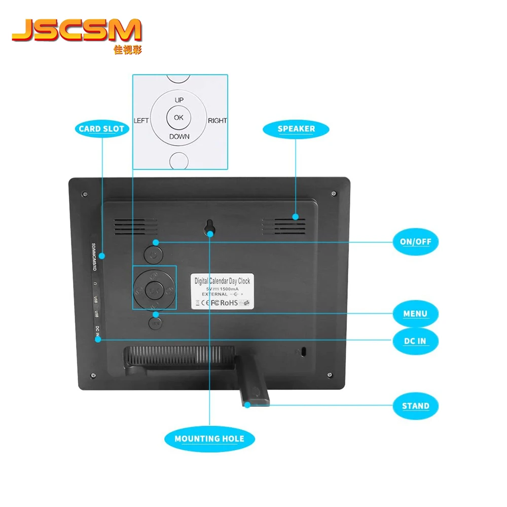 amazon top seller 8 inch digital calendar lcd day clock with 5 alarms and 3 reminders for memory loss seniors