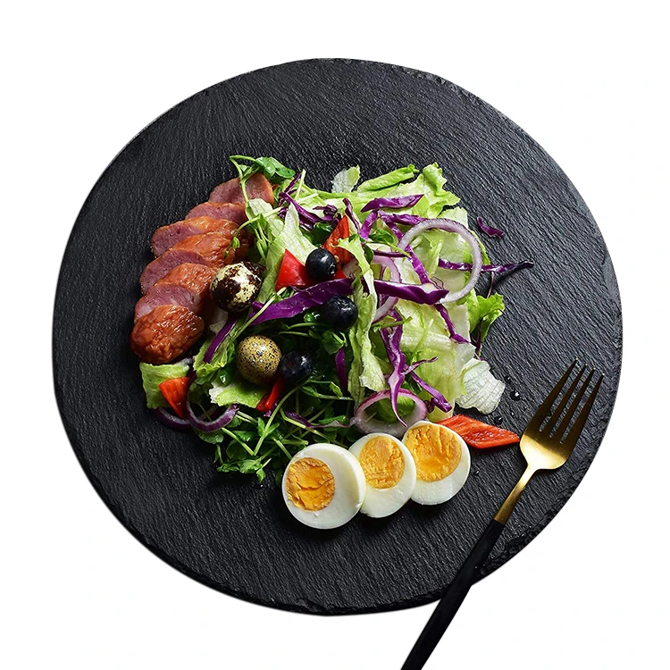 Customize Factory Price Supply Natural Slate Cutting Board Black Chopping Board