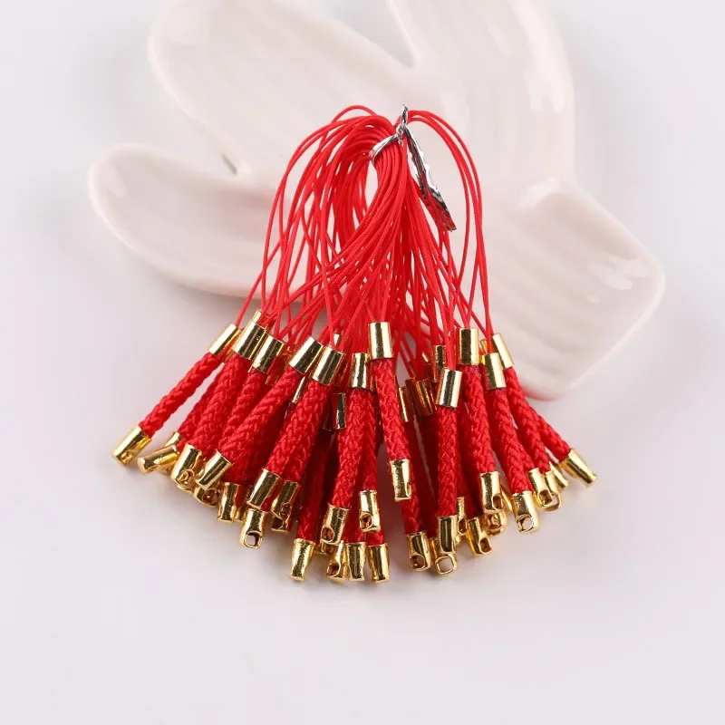 50pcs Mobile phone rope pendant short rope pendant mobile phone chain key ring hanging ornaments diy accessories