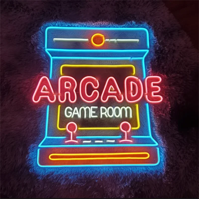 Back To The Arcade custom lighting real glass neon light sign tubes led neon sign customize