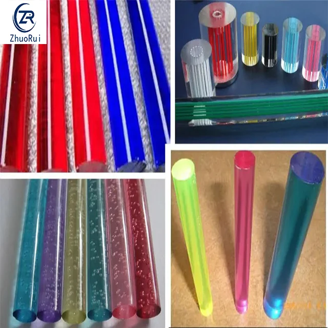 Custom Many Size cnc machined transparent acrylic rod tube acryl clear   Extruded Clear colorful Transparent Acrylic Pipe