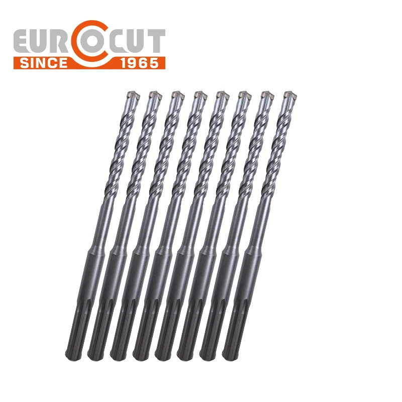 EUROCUT Manufacture High Quality SDS Plus Electric Hammer Drill Bit for Concrete Wall Brick Drilling