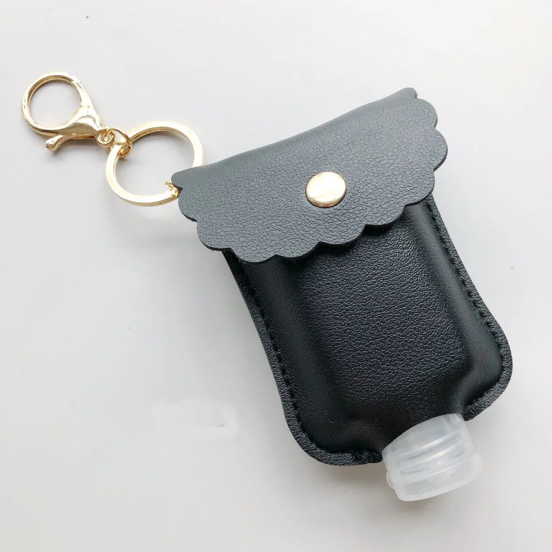 
RTS легко носить ручной PU кожаный держатель дезинфицирующего средства для квадрокоптера с дистанционным управлением 60 мл/2oz дезинфицирующее средство для рук гель бутылочек с цепочкой 