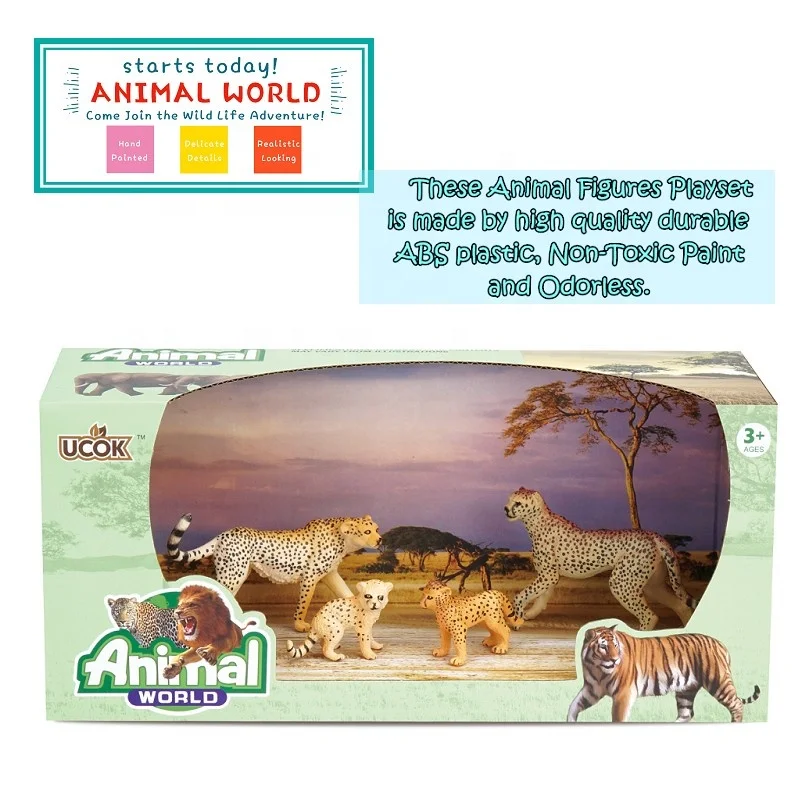 Farm Animal Realistic Horse Pre-school toy for toddler 4-Piece with window box