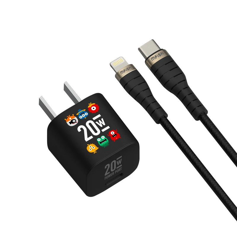 Mfish 20 Вт Быстрое зарядное устройство с C-C кабелем TypeC Зарядка для Android OEM/ODM Быстрая зарядка телефона планшетный ПК