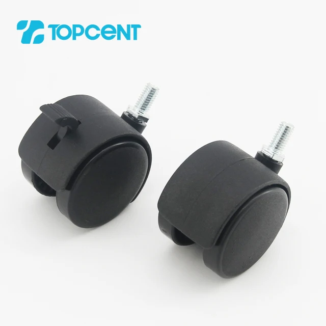 TOPCENT lock design furniture caster wheel nylon wheels castors plate roller casters wheels for furniture