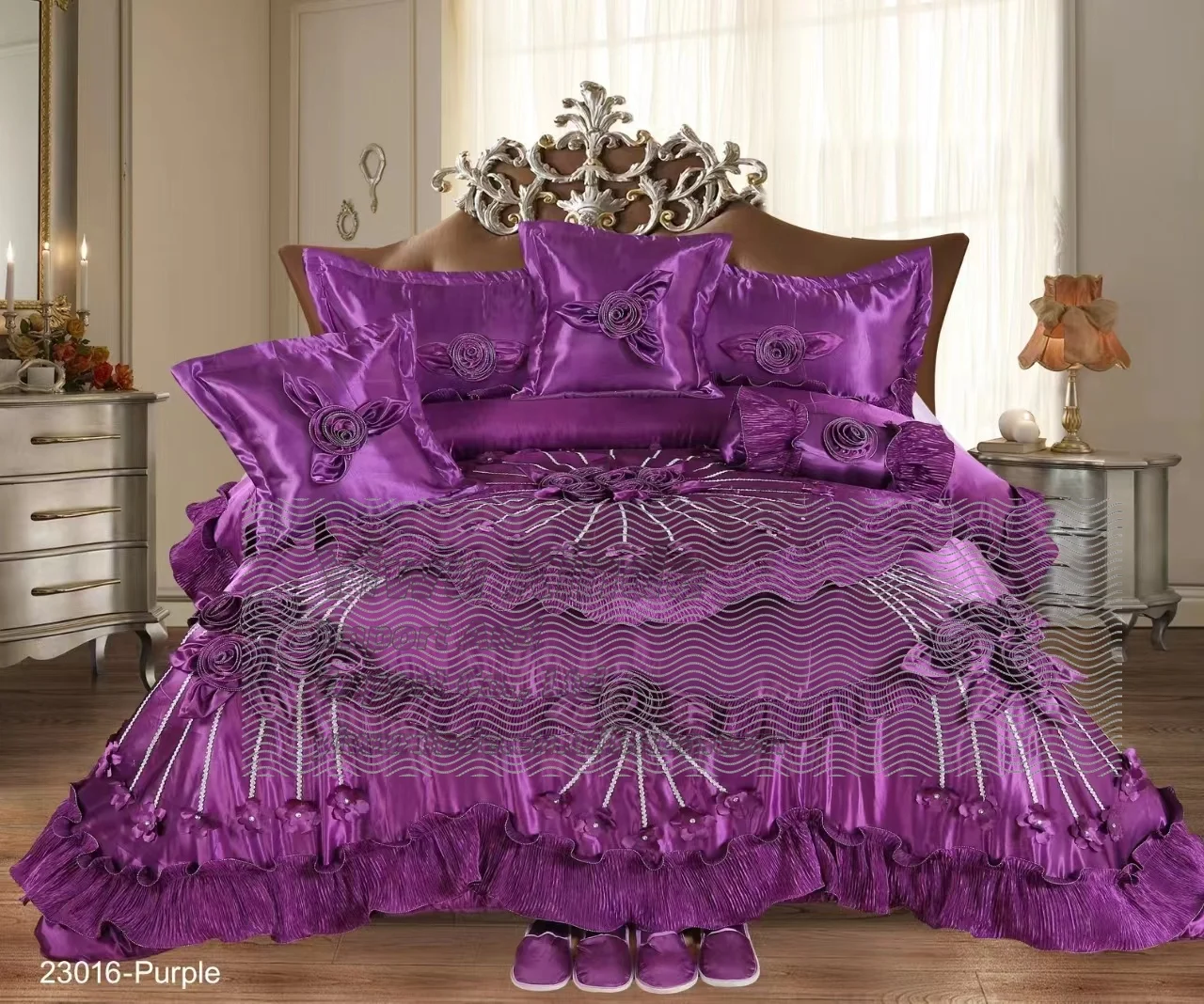 Роскошный Комплект постельного белья King Size одеяло свадебное постельное белье наборы постельных принадлежностей оптом