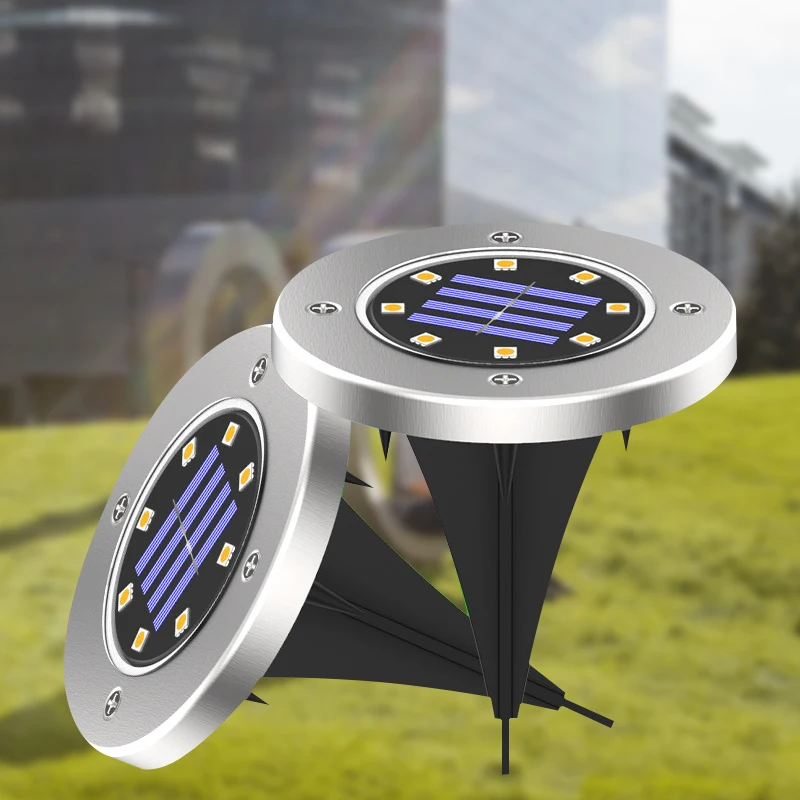 Солнечные наземные огни светодиодные солнечные садовые наружные траекторные лужайки мотив лампы ландшафтные