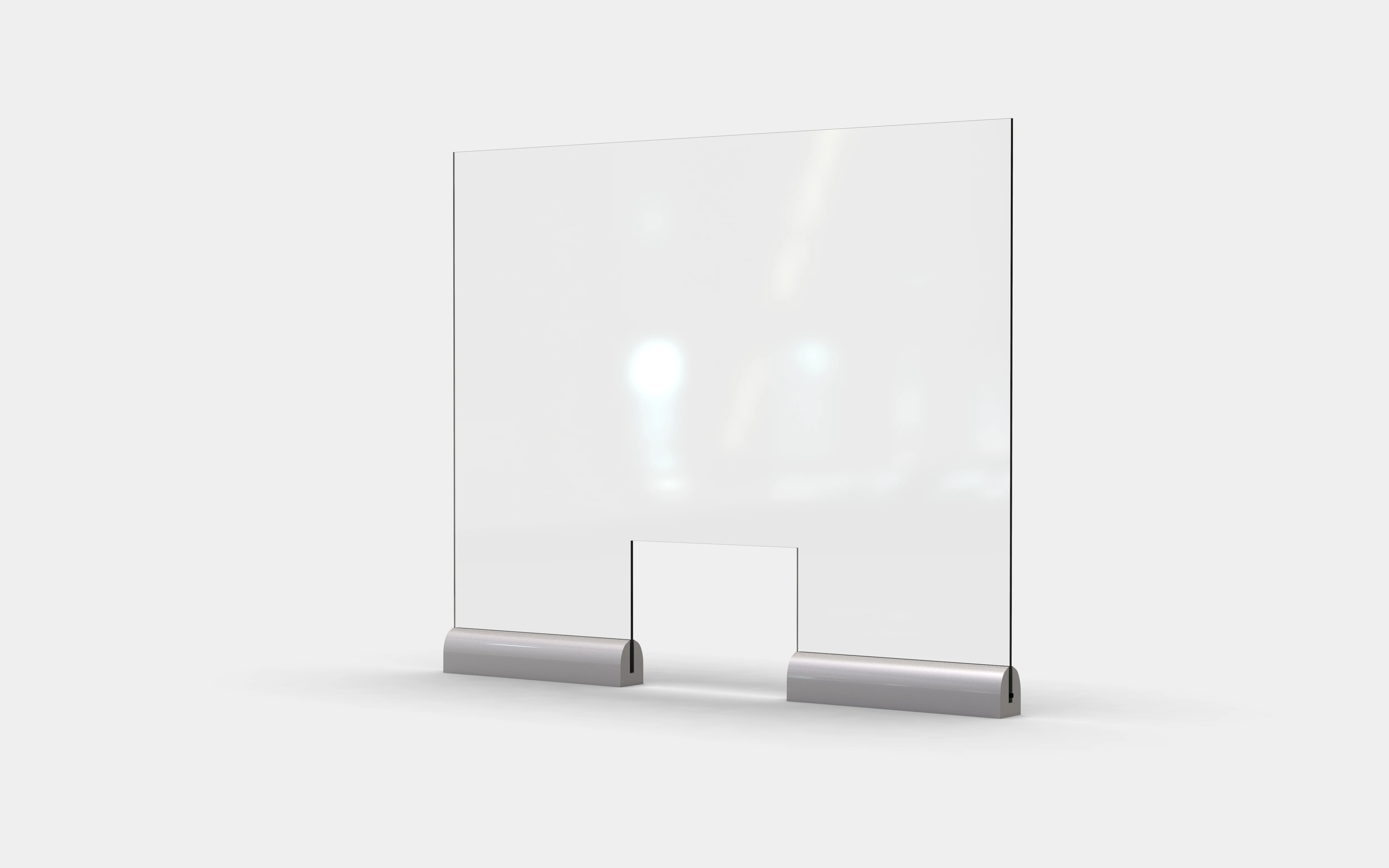 Transparent acrylic free standing sneeze guard plexiglass for cashier