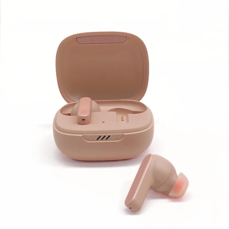 JBL LIVE PRO+ TWS True Wireless Blue tooth Headphones for Gaming and Music, with Microphone and Noise-Canceling Function.