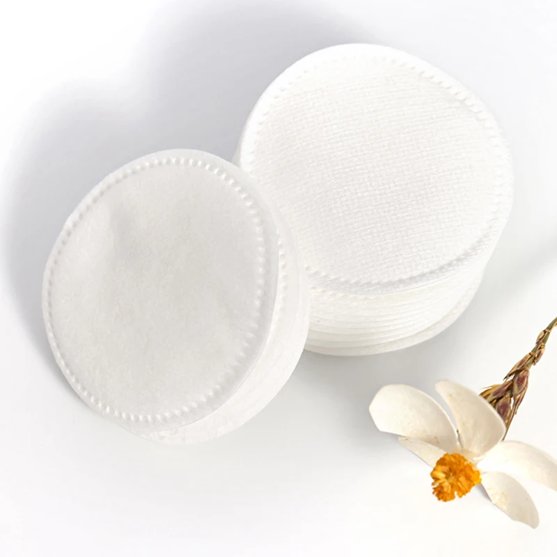 Manufacturer supply natural disposable eco-friendly cosmetic cleansing round cotton pad