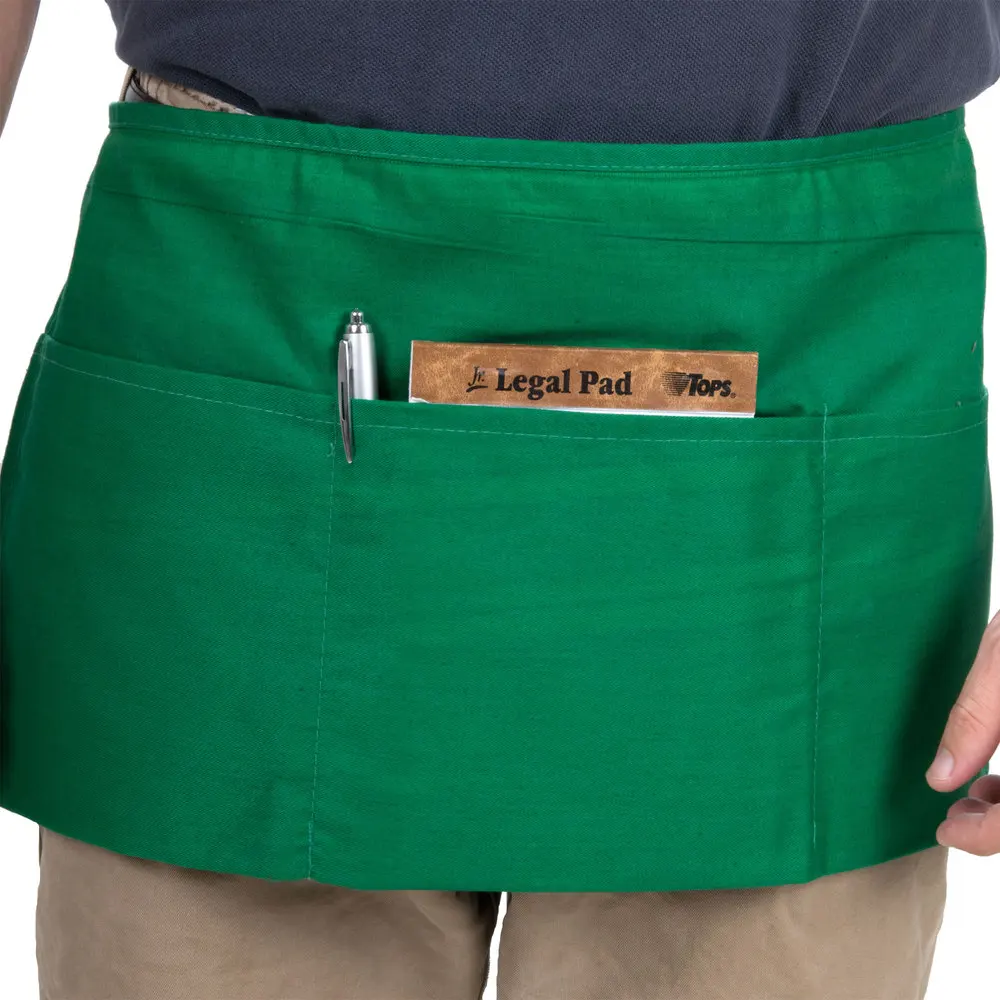 Newest custom black waterproof Cotton embroidery mini half work apron