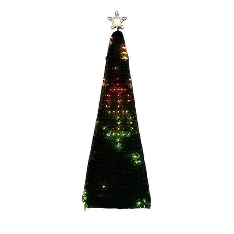 Longstar Amazon Outdoor Decoration Led Smart Point Mobile Control Foldable Christmas Tree Light With Tree