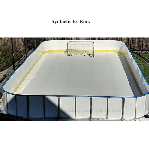 Wanhe  wear resistant Fast install home backyard 1mx2m HDPE artificial ice skating rinks