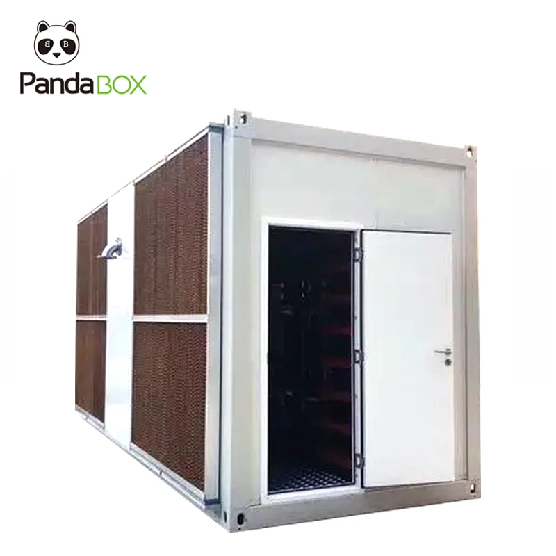 Bitcoin Crypto Asic Gpu Container Box Contain Cooler Machine Small Mobile 25t Solar Prefab ETH BTC LTC  Mining Container