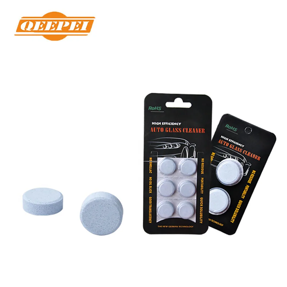 Qeepei 6pcs Washer Fluid Tablets, Windshield Tablet Cleaner Glass,Windshield Washer Fluid Tablet for Cold Weather
