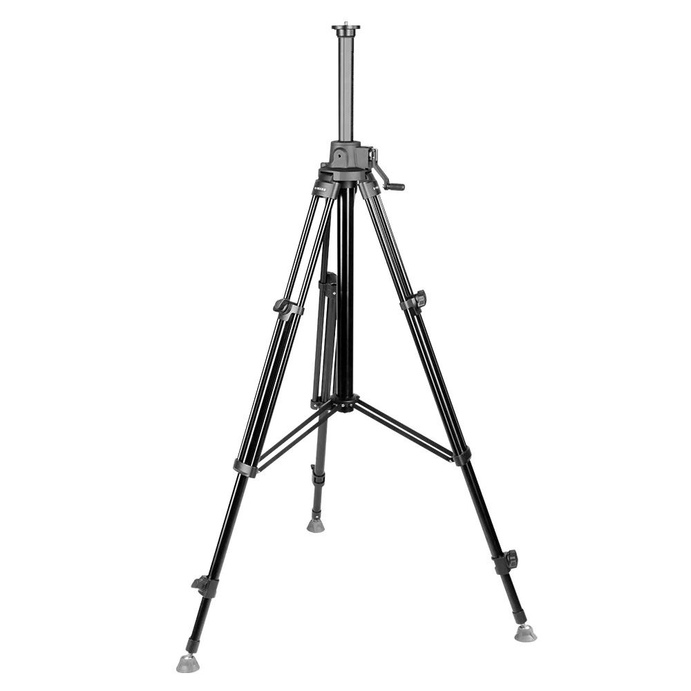 E-IMAGE EG04FA3 universal smooth panning elevated higher aluminum camera tripod with flat base head for video camera and DSLR