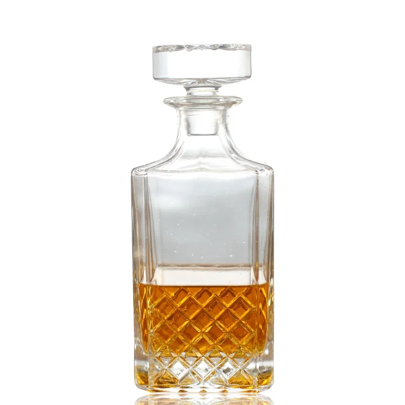 China Glass Manufacturing Whiskey Manual Polishing Crystal Glass Decanter Whiskey Glass
