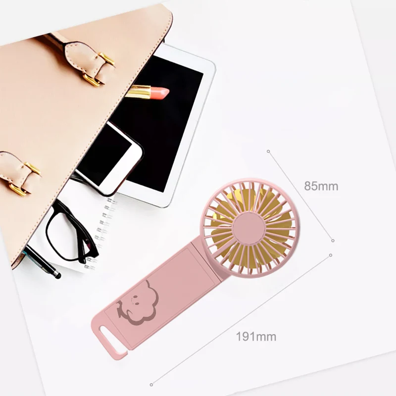 New 2000mAH Desk Mini Fan Usb Rechargeable Student Handheld Mini Fan Custom Logo Portable Folding fan