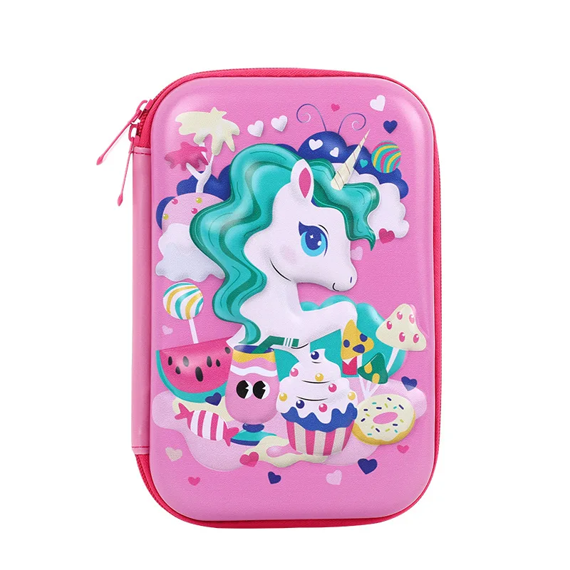 Hot Selling Big Capacity Waterproof Lovely Cartoon Colourful School Stationery Pencil Pen Bag Pencil Case Pouch for Girls Boys