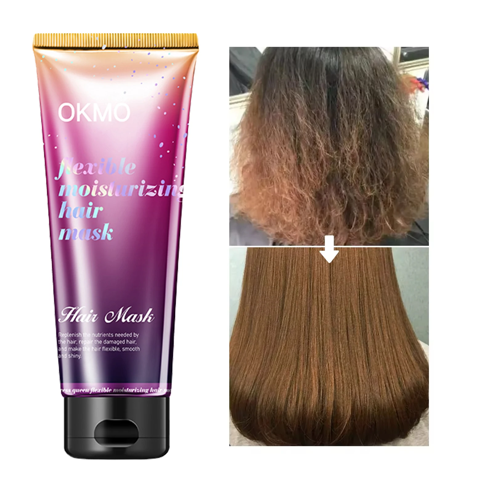 OKMO Deep Conditioning Hair Mask Protein Treatment Dry Damaged Hair Gel Smoothing Moisturizer hair mask