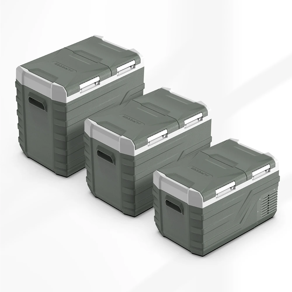 Alpicool NLD Dual-zone Green Car Cooler Box 12v Fridge Freezer Portable Compressor Refrigerator For Outdoor Camping