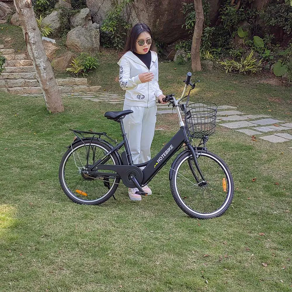 Popular Design 24 Inch Wheel Ebike 50 Mph Cross Motorbike Motor Step Through 250W 350W 500W Electric City Bike