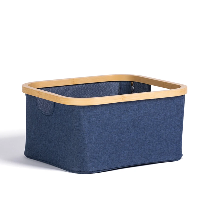 Hot sale wooden laundry collapsable laundry bin bamboo frame hamper storage basket for dirty clothes